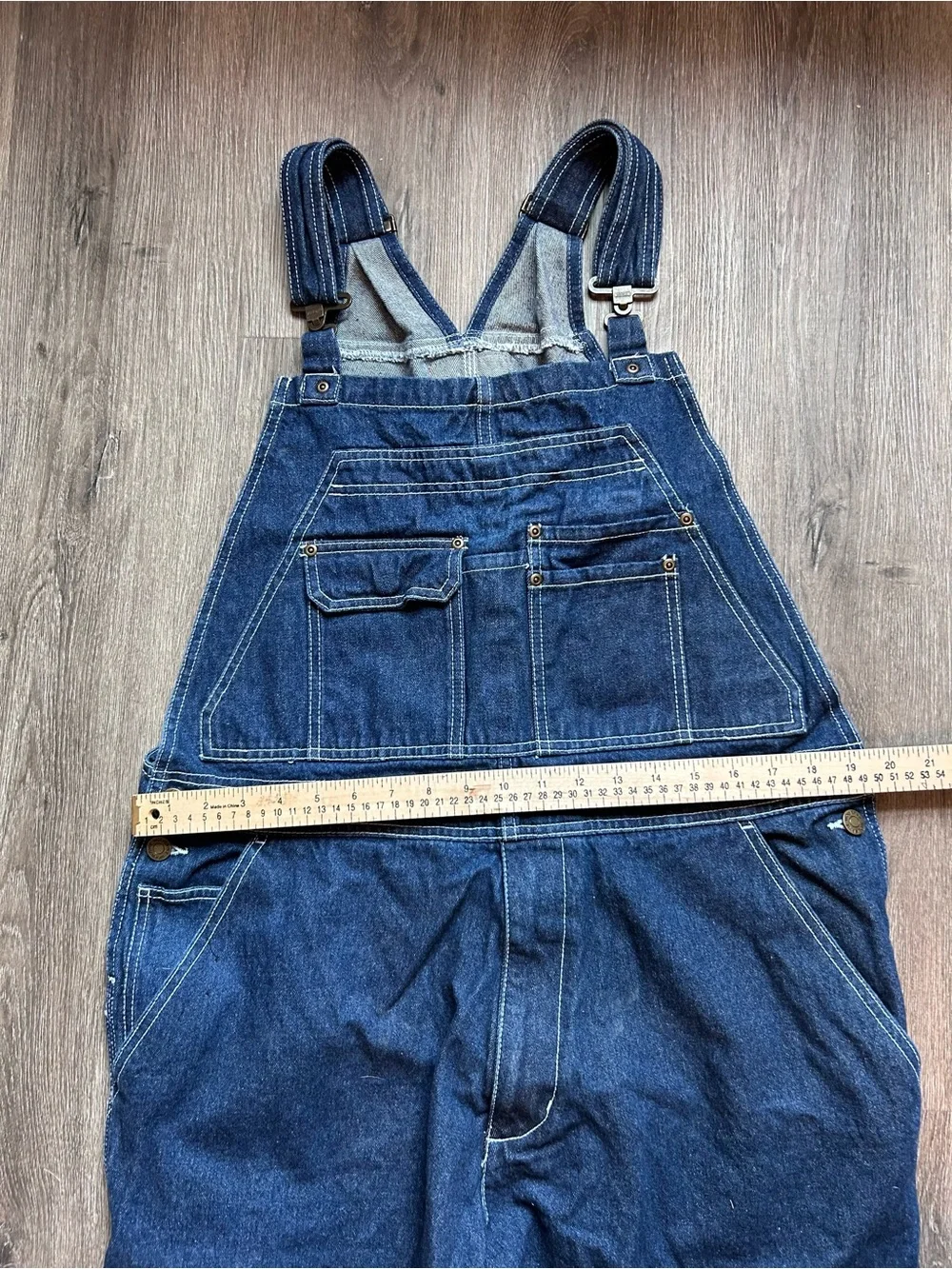 Wolverine Blue Denim Carpenter Bib Overalls Men’s Sz Large 30 Workwear
